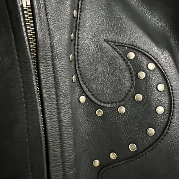 Harley-Davidson Black Leather Studded Chaps - Picture 6 of 14